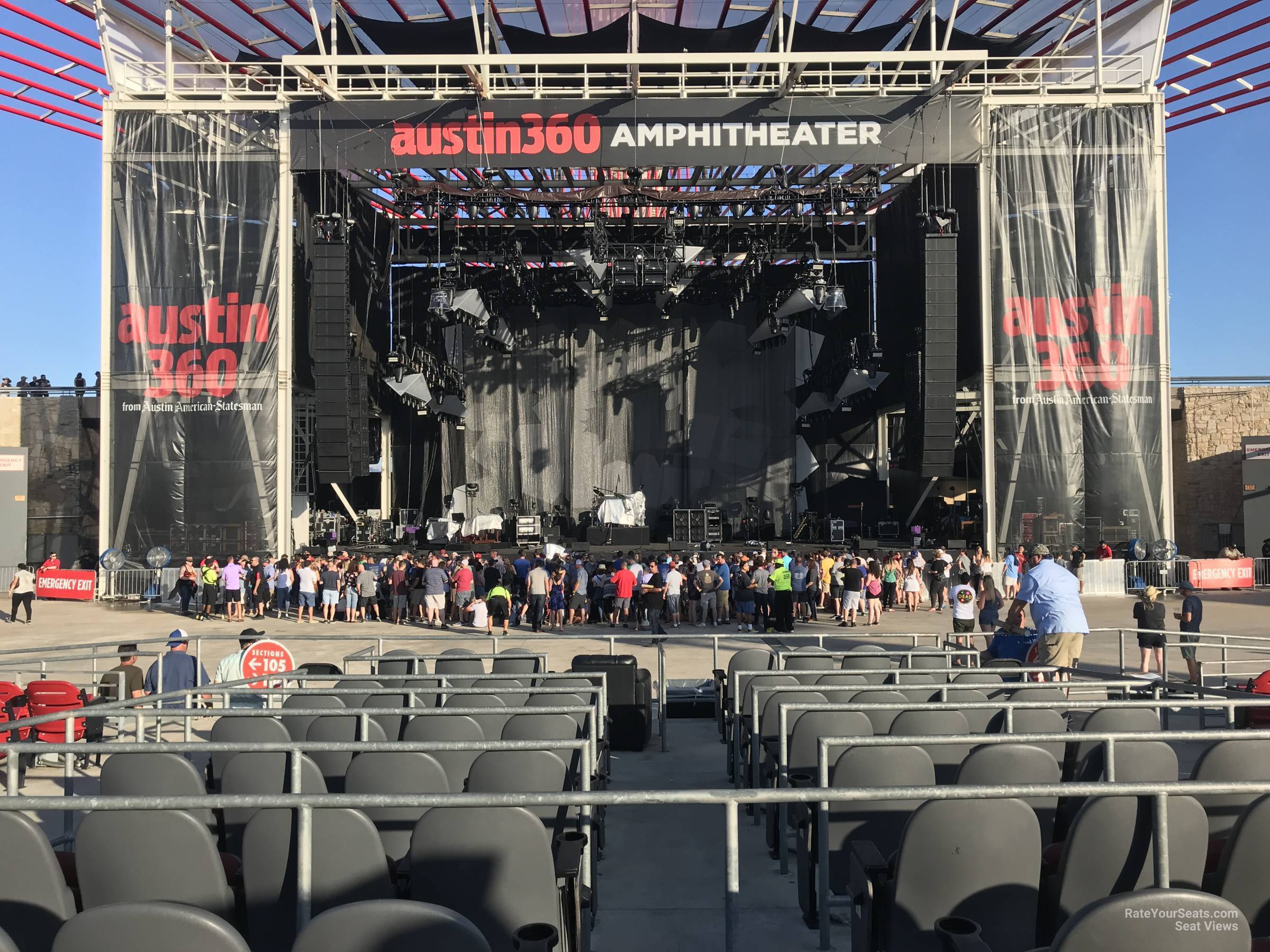 section 104, row h (2) seat view  - germania insurance amphitheater